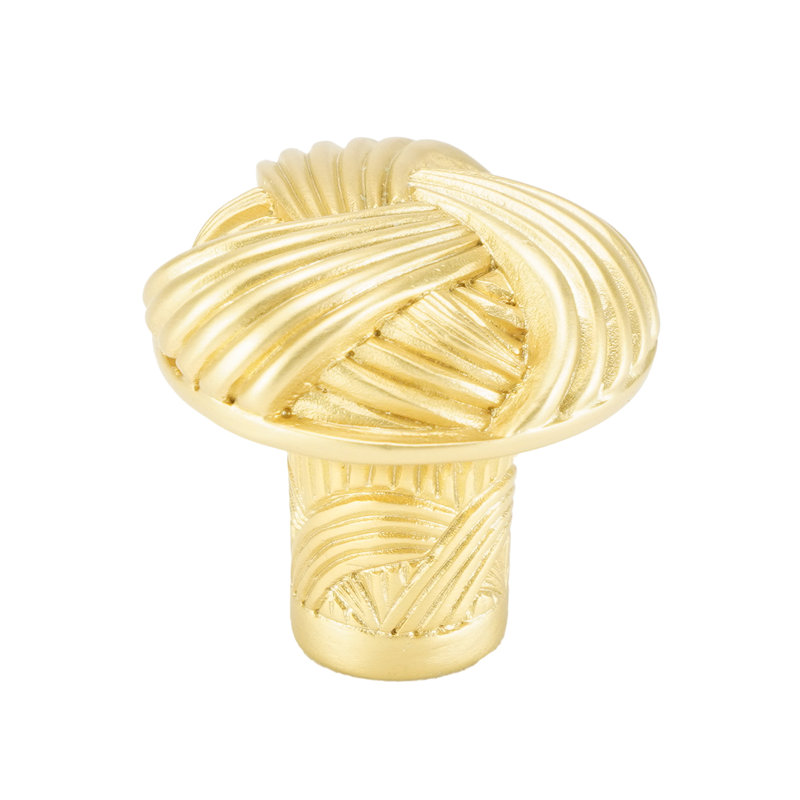 EDGAR BEREBI BARRINGTON KNOB IN BURNISHED SILVER PLATE, Satin Gold