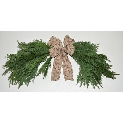 Guirlande de sapin en faux cèdre naturel de 81 cm (32 po) avec ruban