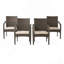 Chaises d'extérieur en osier, KD, 4 pièces