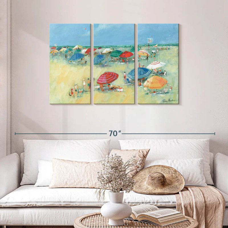 Gillard Umbrellas At The Shore I, 14" H x 23" W