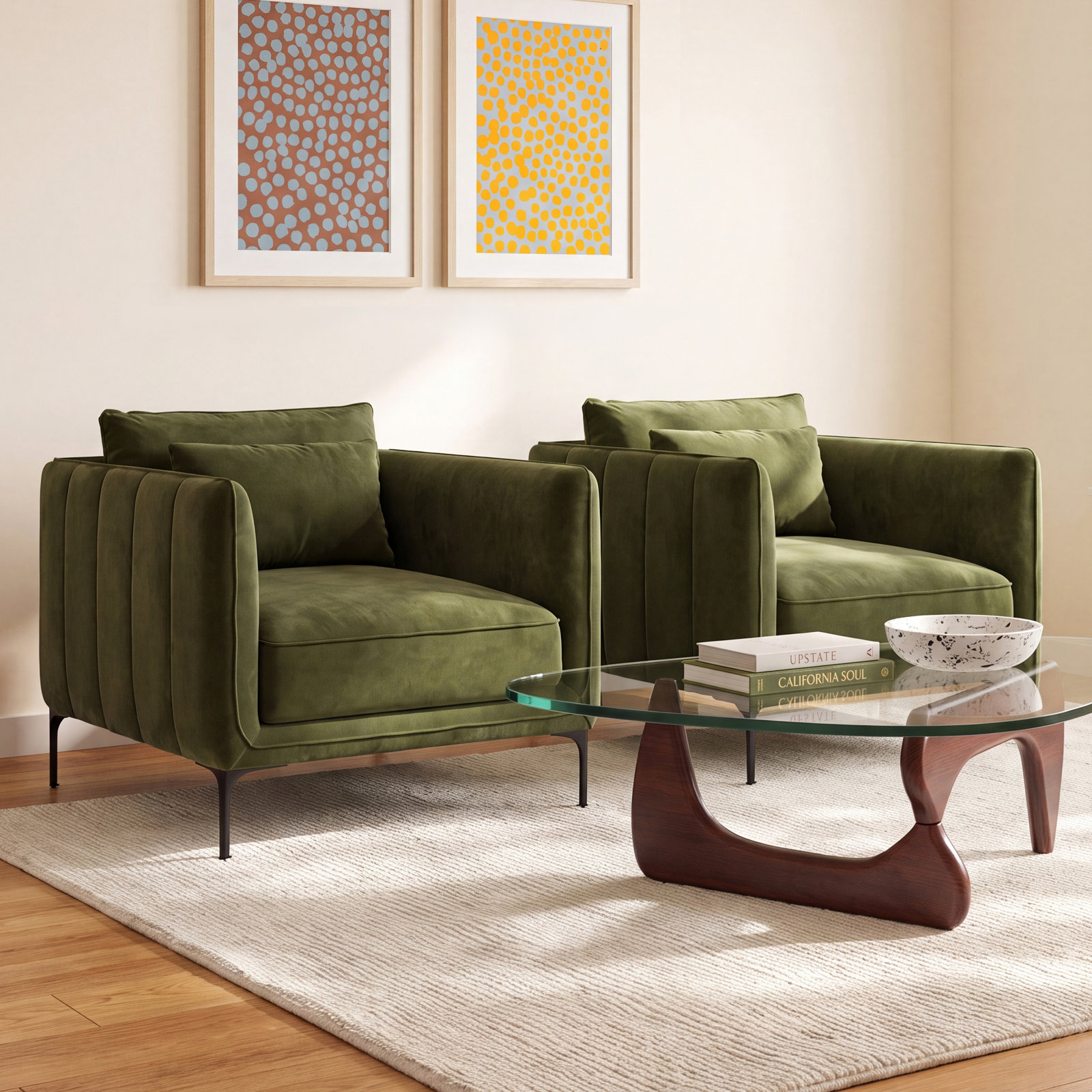 Rae Armchair, Military Green