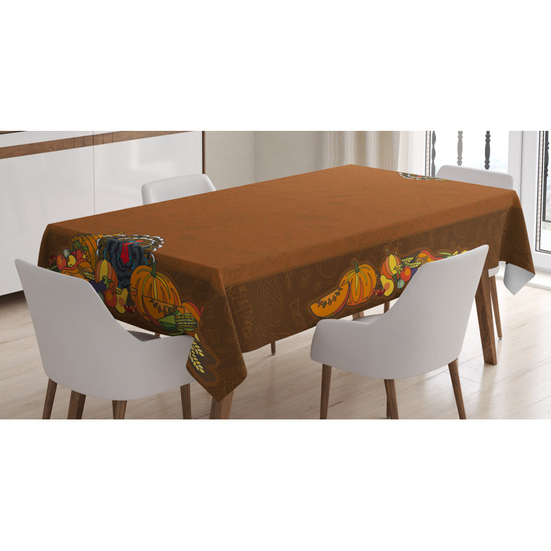 Basket Harvest Tablecloth, 90" L x 60" W