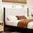 Upholstered Wingback Bed Solid Wood Platform Bed Frame-2113539478