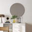Miroir de salle de bain 80 cm, miroir rond, fixation murale