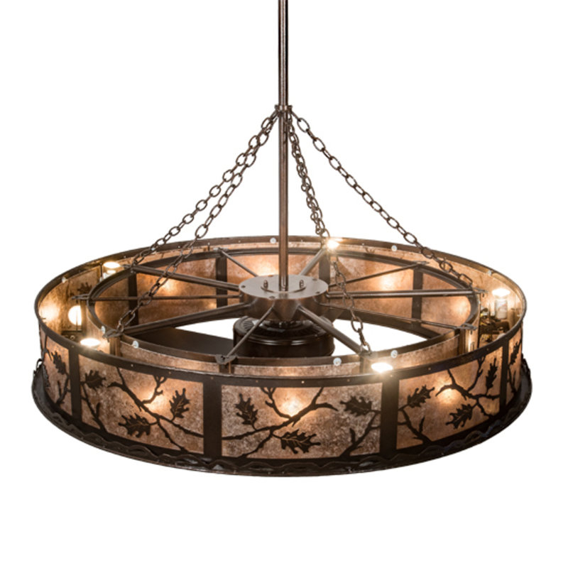 Oak Leaf Downrod Ceiling Fan