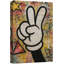 «Graffiti Peace Sign Hand Pop Art», reproduction d'art sur toile encadrée-1859825181-1859825171