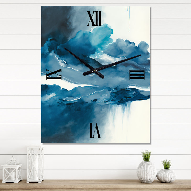 Jeaniene - Abstract Liquid Ink Wall Clock, Grand