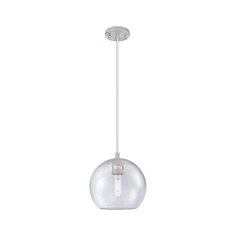 Luminaire suspendu suspendu à cordon Kehlani, H 128,75 po x l 8 po x P 8 po, Nickel satiné