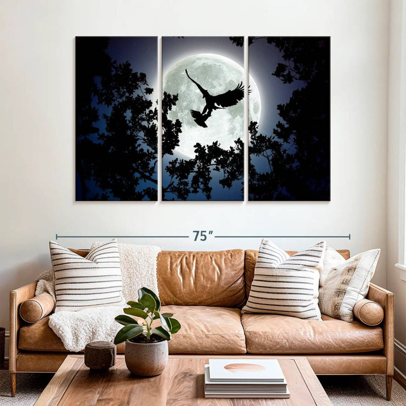 Brampt Night Hunting Eagle, 42" H x 65" W
