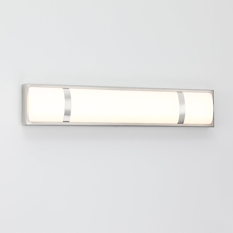 Metro 24 po Luminaire pour meuble-lavabo 3 lumières à DEL moderne / contemporain en nickel brossé 3 lumières