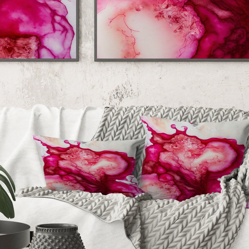 Coussin décoratif Eruption Of Raspberry Blush Joy IV - Abstract