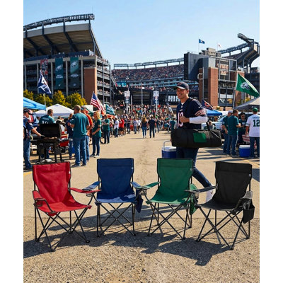  20" x 20" Green Folding Camping Chair. Green