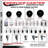4 Inch Hard Rubber Swivel 7/8 Inch Square Stem Caster Set 2 Total Lock Brakes