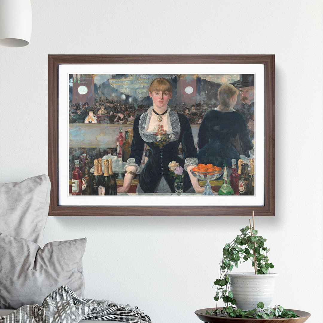 A Bar at the Folies-Bergere by Edouard Manet - Framed Print