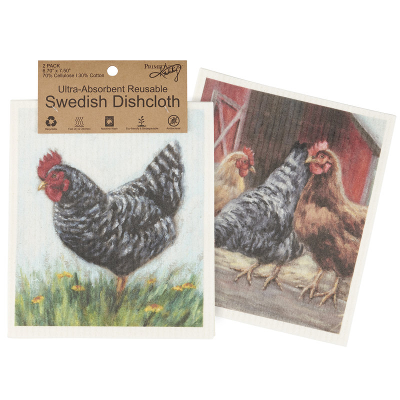  Ensemble de torchon suédois Chickens