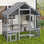 Grande enceinte extérieure Catio avec 7 plateformes à 2 niveaux et 2 boîtes de repos de qualité supérieure