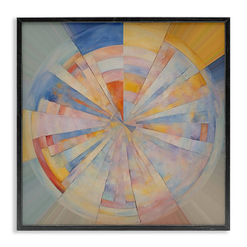 «Circle In Abstraction», art giclée par Noah Bay, H 12 po x l 12 po, Giclée encadrée noir minuit