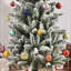 Arbre de Noël artificiel pin enneigé 6 pi-1883506291