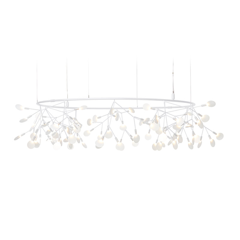 Heracleum III The Big O LED Chandelier, White, 63 inches, 4 meters
