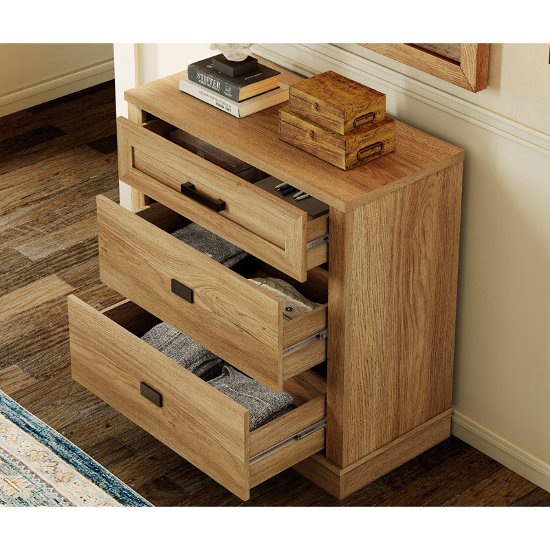 Laziza Small Dresser For Bedroom, 3 Drawer Dresser For Closet Organizers And Storage, Mid Century Modern Dresser For Living Room, Hallway