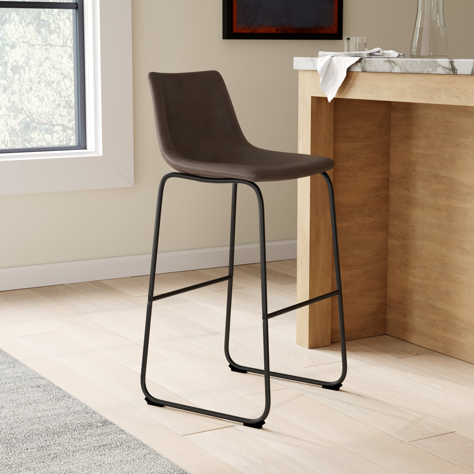 Dorielle " Bar Stool, Brown, Bar Stool (29" Seat Height)