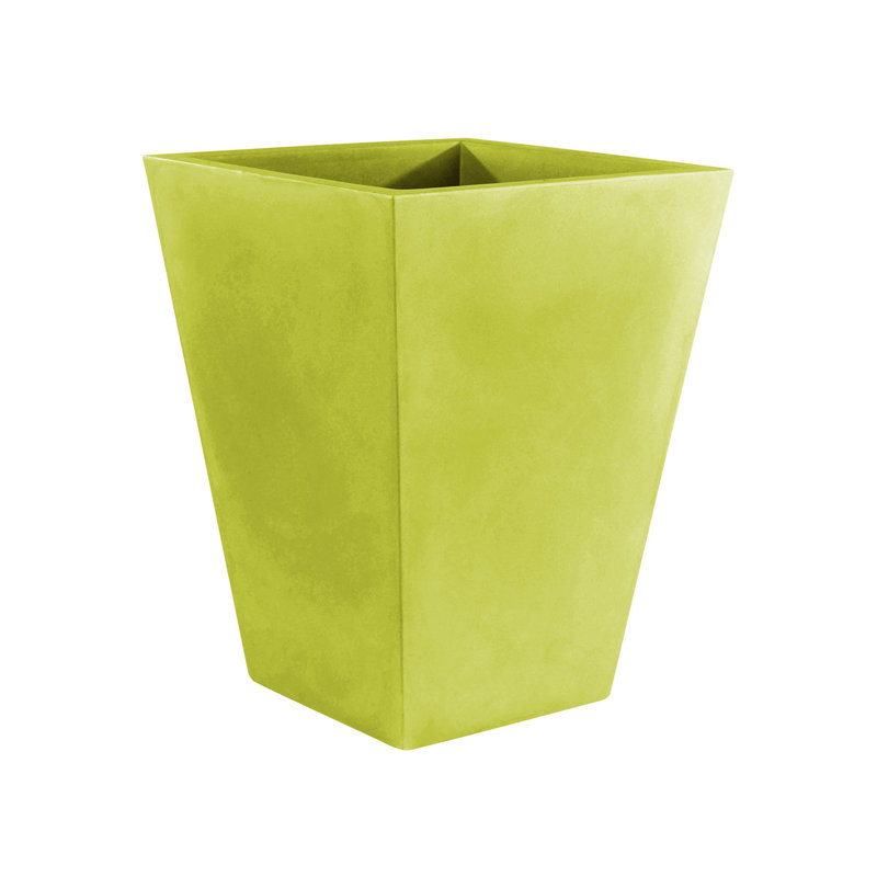 Cono Cuadrado - High Square Resin Cone Pot Planter - Basic, Bronze, 39.25" H x 21.75" W x 21.75" D