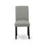 L'ensemble 5 pièces de table et chaises de cuisine comprend une table de salle à manger rectangulaire avec pieds en X et 4 chaises de salle à manger Parson en tissu Shitake, noir brossé-343767165