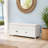 Linen Blend Upholstered Storage Bench-498423902