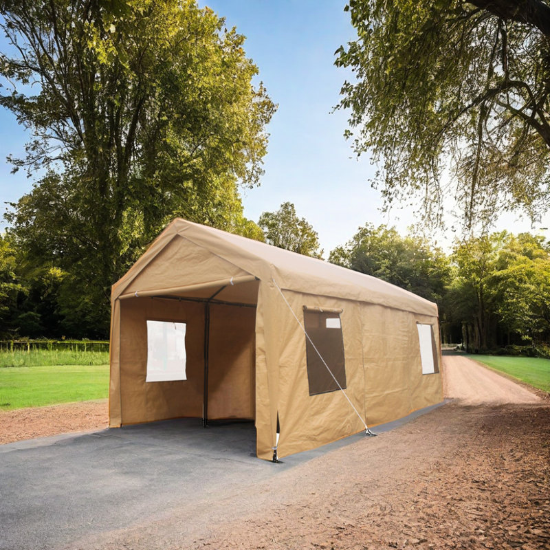 Abri d'auto 12X20ft, Brown