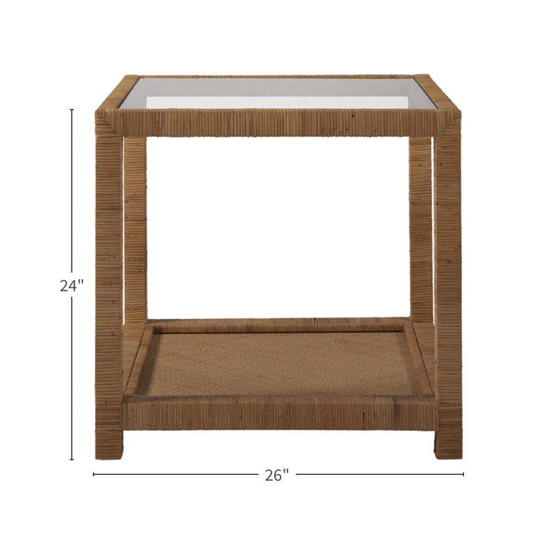 Adalard Glass End Table