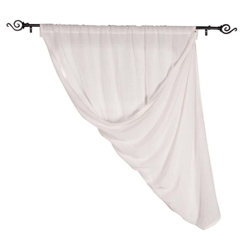 Guadaloue Cotton Room Curtain Single Panel, 86" W x 40" L, Buttermilk