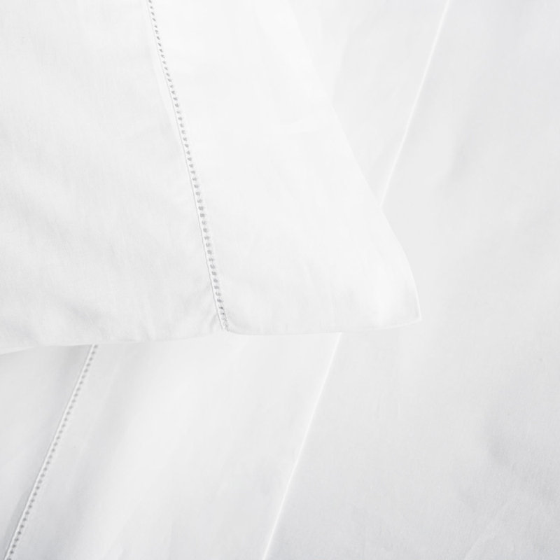Single Ajour Sheet Set, King Sheet Set with 2 Pillowcases, White