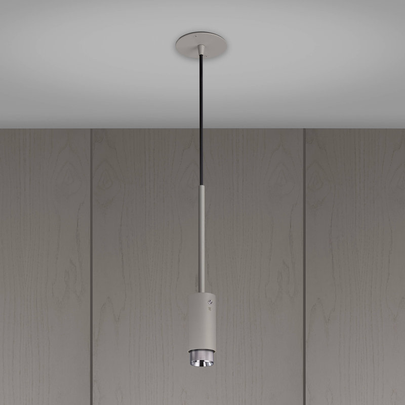 Cross Knurl 1 - Light Pendant, Steel, Stone