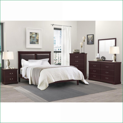 Chests &amp; Wardrobes | Traditional 5-Drawer Chest | Cherry Finish | No Assembly | Cherry | Wood