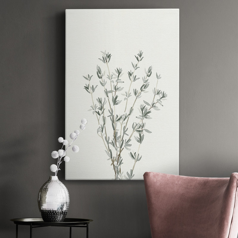 " Delicate Sage Botanical III ", 12" W x 18" H