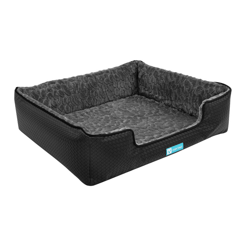 Lit pour animal en mousse à mémoire de forme, Noir, noir, noir, noir, H 7 po x l 30 po x P 26 po
