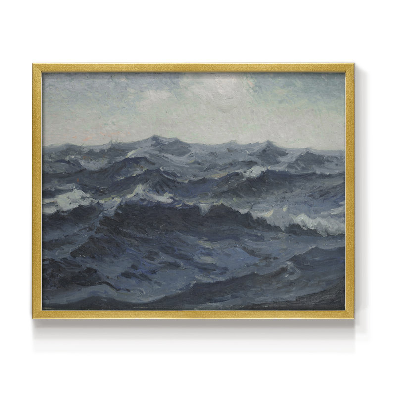 Paysages rétro - DCCLXII - Reproduction encadrée - Restickable, H 16 po x l 20 po, Or
