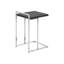 Table d'appoint contemporaine avec finition en stratifié gris et structure en métal pour la décoration de la maison dans la base moderne du salon