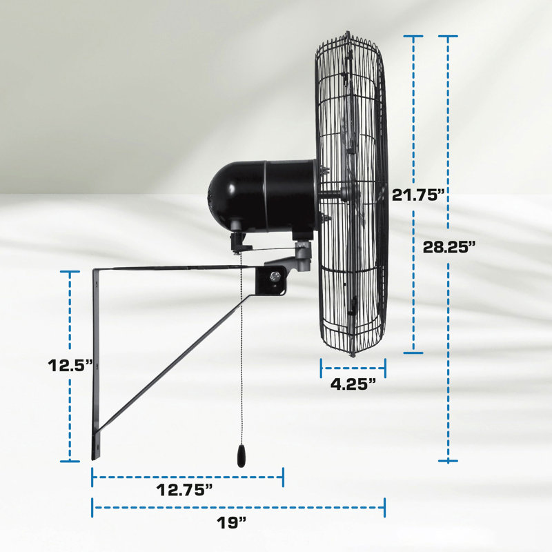 Ventilateur mural oscillant mural 28,25 po Hurricane