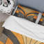 Ensemble de housse de couette orange et gris vecteurs - formes abstraites-107148132