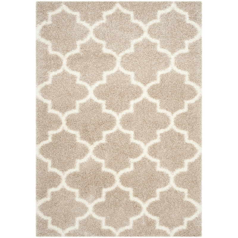 Tapis performance à poil long à motif géométrique Montréal Bertl, Rectangle 5 pi 3 po x 7 pi 6 po