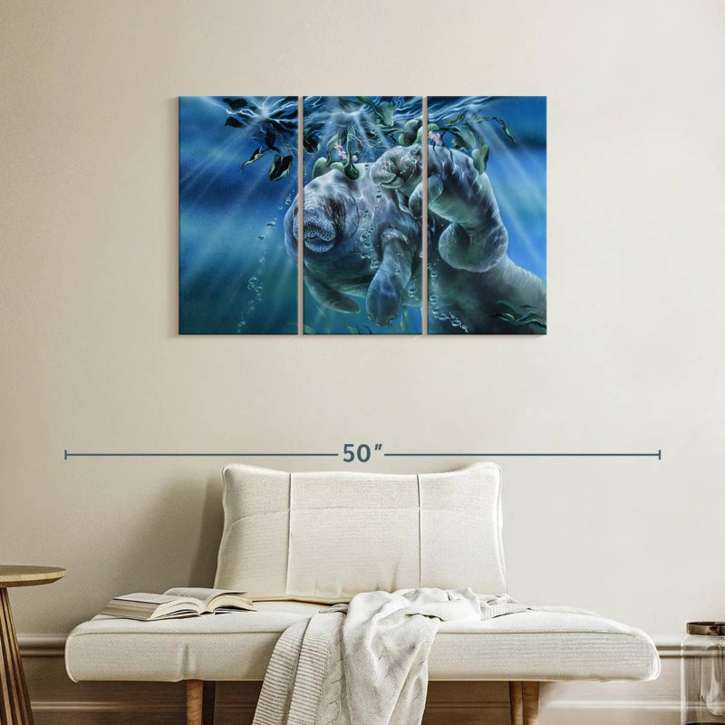 Brampt Manatees Sunshine, 24" H x 38" W