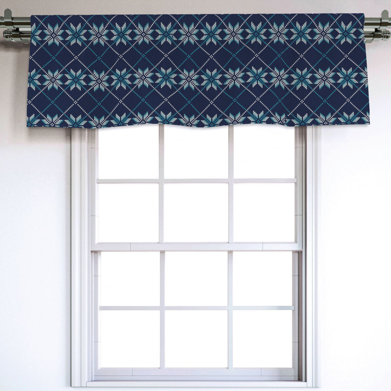Sateen Floral Ruffled Window Valance