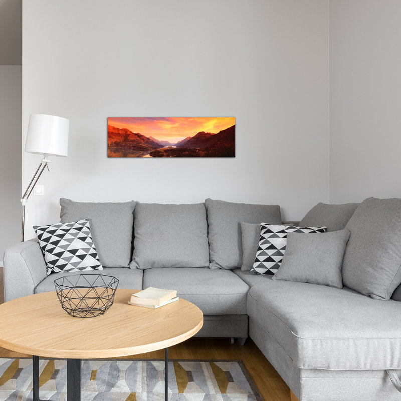 « panoramique waterton lacs national park, alberta, canada », reproduction de photo sur toile, H 20 po x l 60 po x P 1,5 po