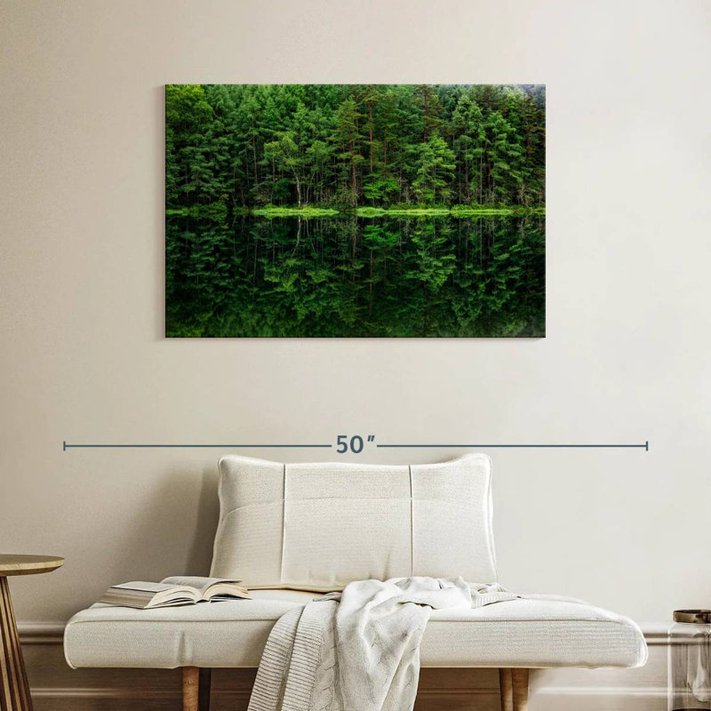 Harnek Green Forest Reflection, 26" H x 39" W