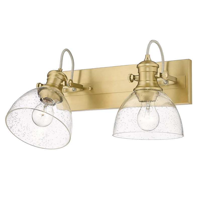 Bales 2 - Light Dimmable Vanity Light, Seeded Glass, Brushed Champagne Bronze
