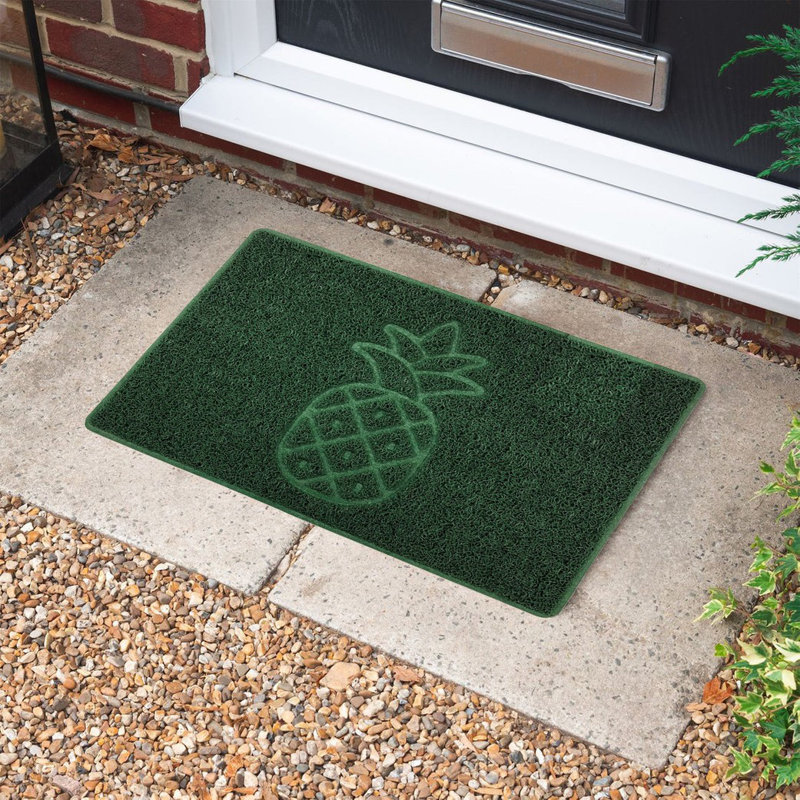 Non-Slip Indoor Doormat, Black, 1.2cm H x 45cm W x 75cm L
