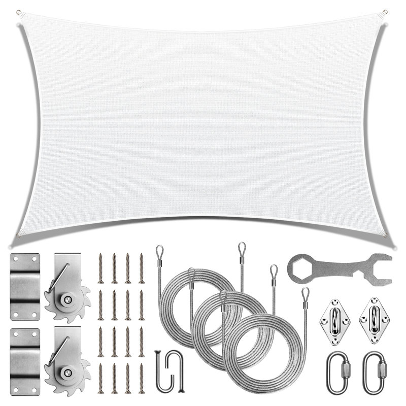 Voile d'ombrage Amgo, 16 pi x 20 pi, Blanc