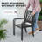 7-piece Metal Outdoor Dining Set With Umbrella Hole And 6 Stackable Chairs-121287924-121287923