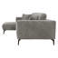 Riviera 4 Seater Corner Sofa, Fabric, 286cm Modern L-Shaped with Metal Legs-144078390-138465299